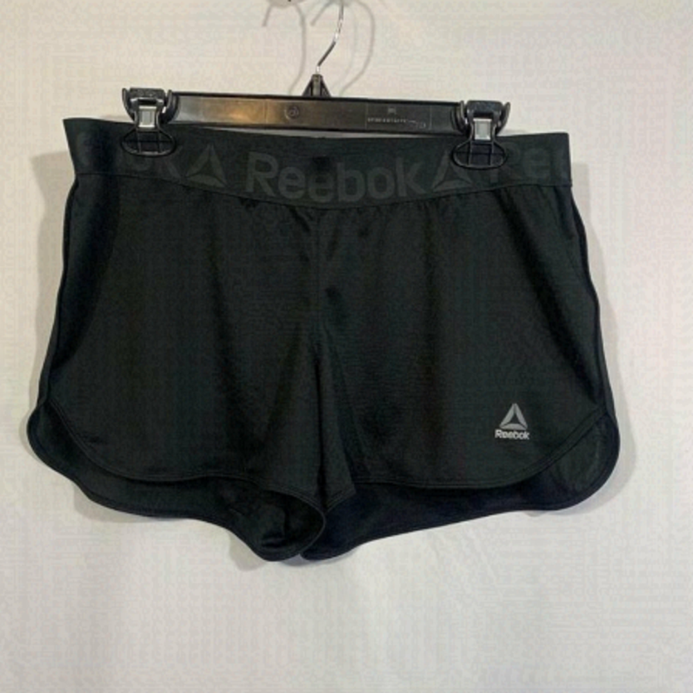 Reebok active shorts. Black with thick waist band. Size medium. Speedwick.